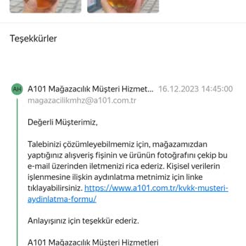 A101 Markasının İade Ve Değişimde İlgisiz Davranması