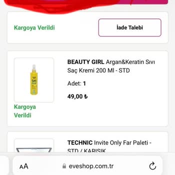 Eve Mağazası Kırık Ürün Gönderimi