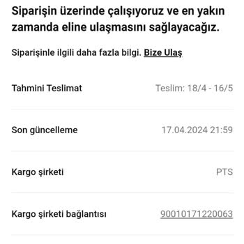 PTS Kargo Nike Kargolarımı Bir An Önce İstiyorum