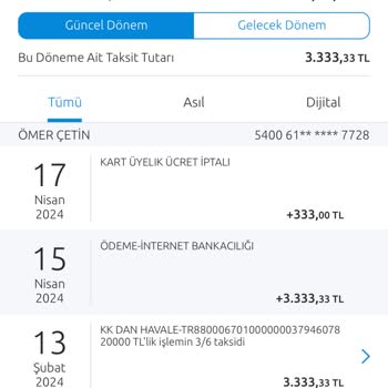 Yapı Kredi Kart Aidatı Alıyor Geri Vermiyor
