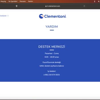 Clementoni Yardım Sayfası Çalışmıyor, Eksik Parça Talebi Yapılamıyor!