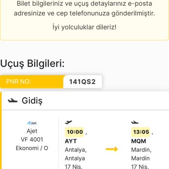 AJet (Anadolu Jet) Aktarma Hatası Yüzünden