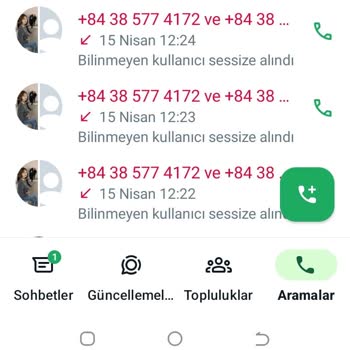 WhatsApp Bilinmeyen Numaradan Arama