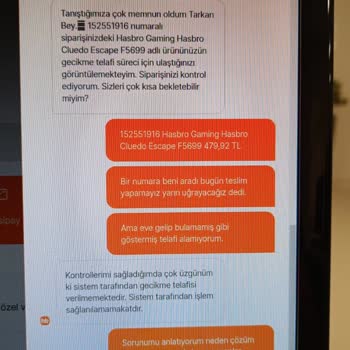 Hepsiburada Hak Ettiğim Gecikme Telafisinin Yüklenmemesi