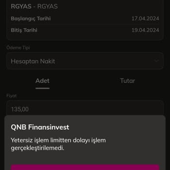 QNB Finansinvest Halka Arz İşleminde Yaşanan Limit Sorunu Ve Çözüm Beklentisi