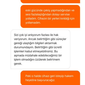 Roborock Servisin Ücretli Değişim Talep Etmesi.