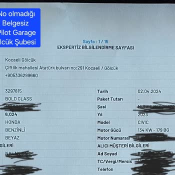 TSE Belgesiz Pilot Garage Kocaeli Gölcük Şubesi