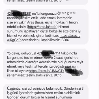 Aras Kargo Adreste Bulunmadım Diye Kargomu Teslim Etmiyor.