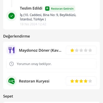 Getir Ve Maydonoz Dönerin