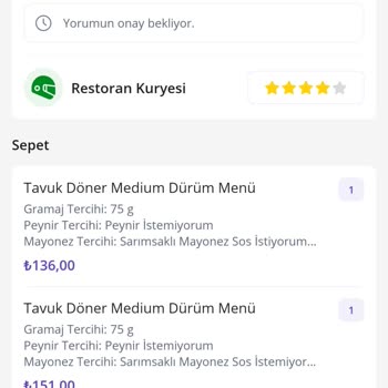 Getir Ve Maydonoz Dönerin