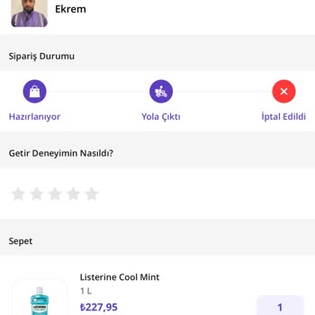 Getir Ödeme İadesi Yapılmıyor