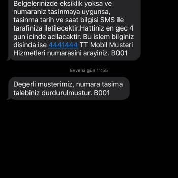 Avkom İlet. Mevcut Vodafone Hattımı Onayım Olmadan TT Mobile Taşıması