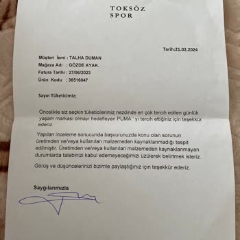 Toksöz Spor Garantisi Olan Ürünü Servisine Gönderemiyorum