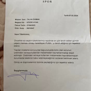 Toksöz Spor Garantisi Olan Ürünü Servisine Gönderemiyorum