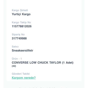 Sneakerslife.tr Değişim Hakkım Olduğu Halde Değişim Yapmıyor!