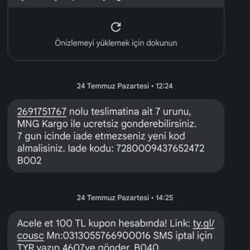 MNG Kargo Ücretsiz İade Koduyla Yollamama Rağmen Haksız Ücret Aldı