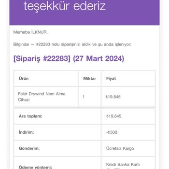 Vigor Plus  Ürün Teslimatını Yapmadı