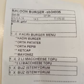 Saloon Burger Kale Outlet Salonu Menü Karmaşası Ve Fiyat Farkı