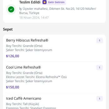 Getir Yemek Ve Bursa Beşevler Starbucks Terbiyesizliği