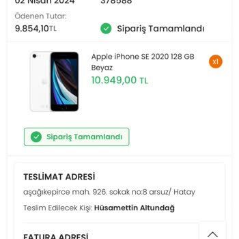 EasyCep 128gb Siparişe 64 GB Telefon Gönderiyor. İyice Kontrol Edin