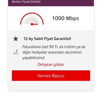 Vodafone Fiber Hız Kısıtı