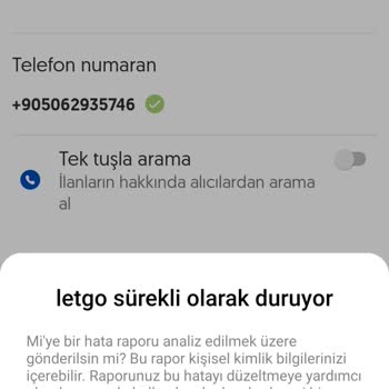Letgo İlan Veremiyorum Sistem Sürekli Başa Dönüyor.