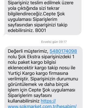 Şok Marketler Ürünümü Kargoya Vermediği Halde Kargoda Yazıyor