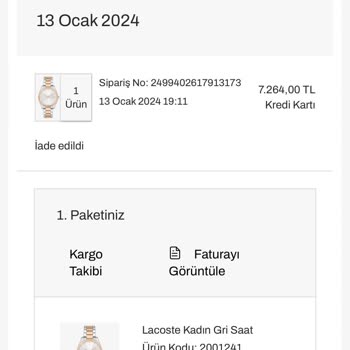 Lacoste Saatte Teşhir Ürünü Gönderdi
