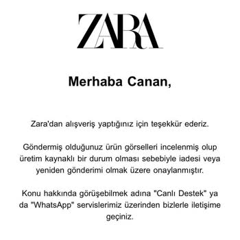 Zara Kusurlu Üründe Değişim Sorunu