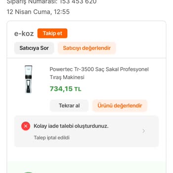 Hem Yanlış Hem De Deforme Ürün Teslimi Hepsiburada