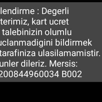 Denizbank Kart Aidatı Ücretini Geri İade Edilmesini İstiyorum