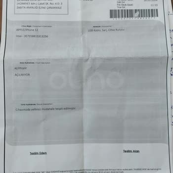 Ouno Service Arızalı Cihazın Kabul Edilmemesi