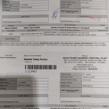 Schafer Hamur Yoğurma Makinesinde Metal Tozu Sorunu