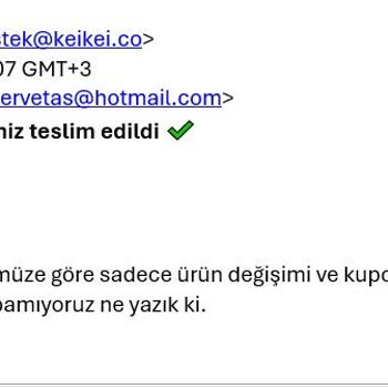 Keikei İade Kabul Etmiyor?