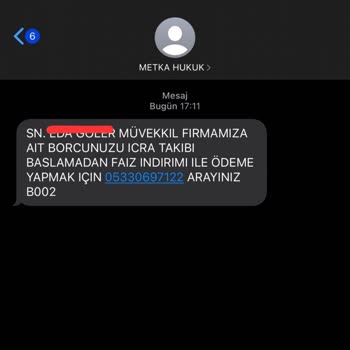 Metka Hukuk (SMS) Metka Hukuk Şikayet