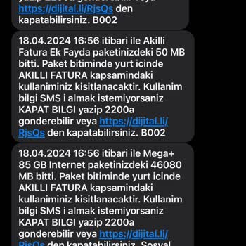 Turkcell Pişmanlıktır 10 GB 1 Gün