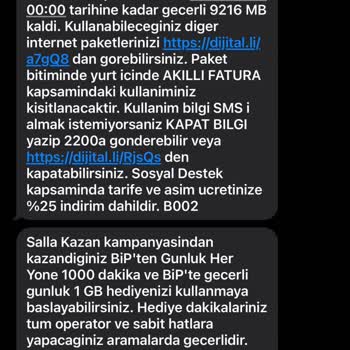Turkcell Pişmanlıktır 10 GB 1 Gün