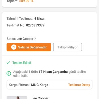 MNG Kargo Trendyol.com Üzerinden Sipariş Sağladığım Ürünümü Kaybetti