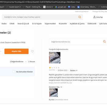 Üreticinin Yanında Olmayan Trendyol...