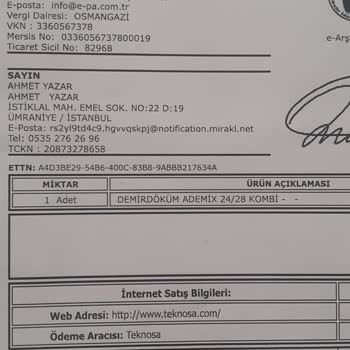 DemirDöküm Ademix Kombi Patlayarak Çalışıyor