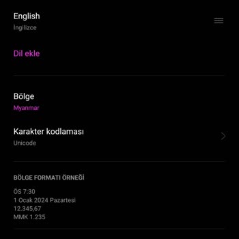 Oppo A73 Bölgesel Ayarlarda Karakter Sorunu