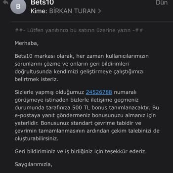 Bets10 Online Oyun Sitesinde Yaşanan Mağduriyet