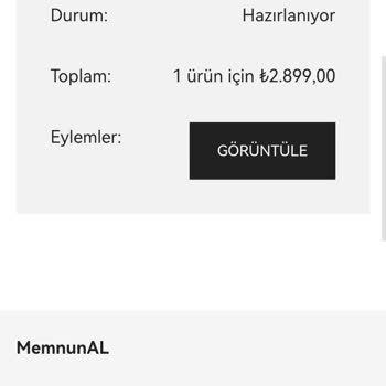 MemnunAL Memnunal.com Ürün Gönderme Problemi