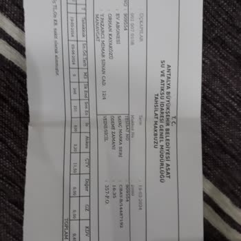 Asat Su Fatura İtirazı