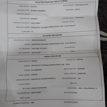 Asat Su Fatura İtirazı