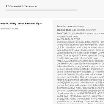 Bpm Online Store Ürünleri Göndereli Bir Ay Oldu Hala Paramın İadesini Bekliyorum...