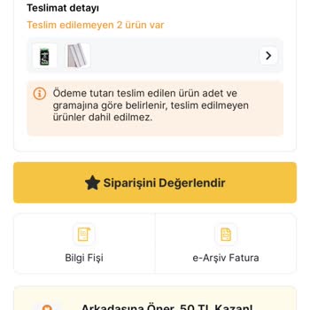 Migros Kafasına Göre Sipariş Gönderiyor. Bilgilendirme Yapmıyor.