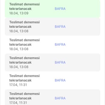 Bafra MNG Kargo Teslim Edilmeyen Ürün
