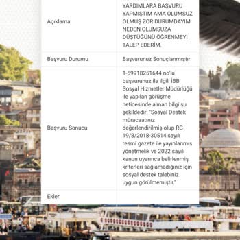 İBB Sosyal Yardım Dan Neden Faydalanamıyorum?