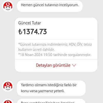 Vodafone Fahiş Fatura, Kullanmadığımız Halde